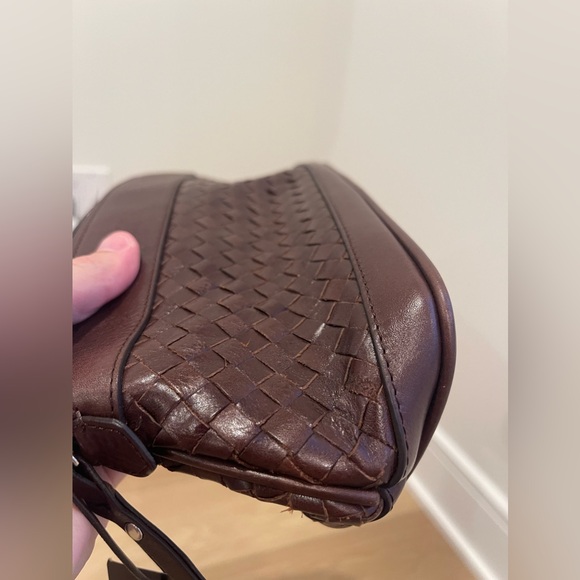 Cole Haan Toiletry Bag NWT Brown Weave Shaver Bag Basket Weave Makeup Kit Flaws - Picture 15 of 16